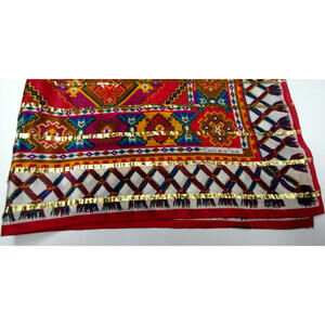 1970s Oscar de la Renta Silk Lamé  Gold Metallic Scarf Rich BOHEMIAN EARLY YEARS